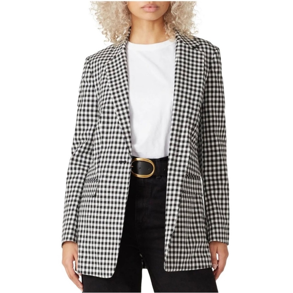 Rag & Bone Ames Gingham Blazer, Size: 4